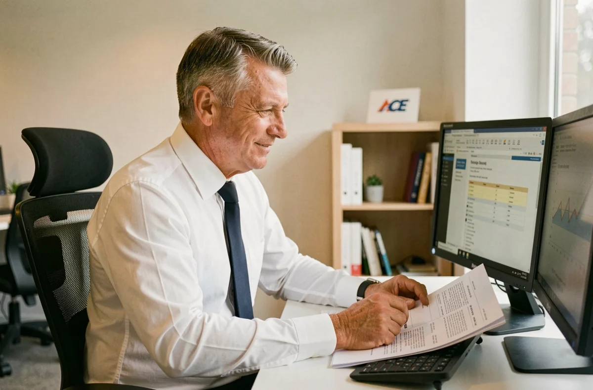 Conseiller Ace Crédit à Herblay analysant un dossier de prêt immobilier